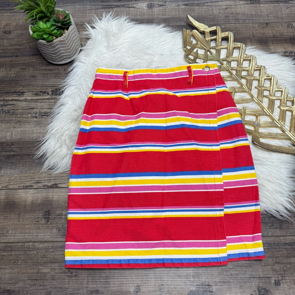 Vintage Breeches Stripe Denim Skirt